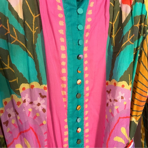 ANTONIO MELANI Colorful Patterned Midi Dress size Small - Picture 5 of 9